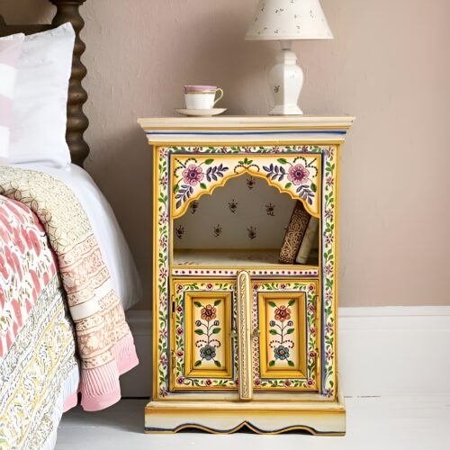Vintage Floral Bedside Table