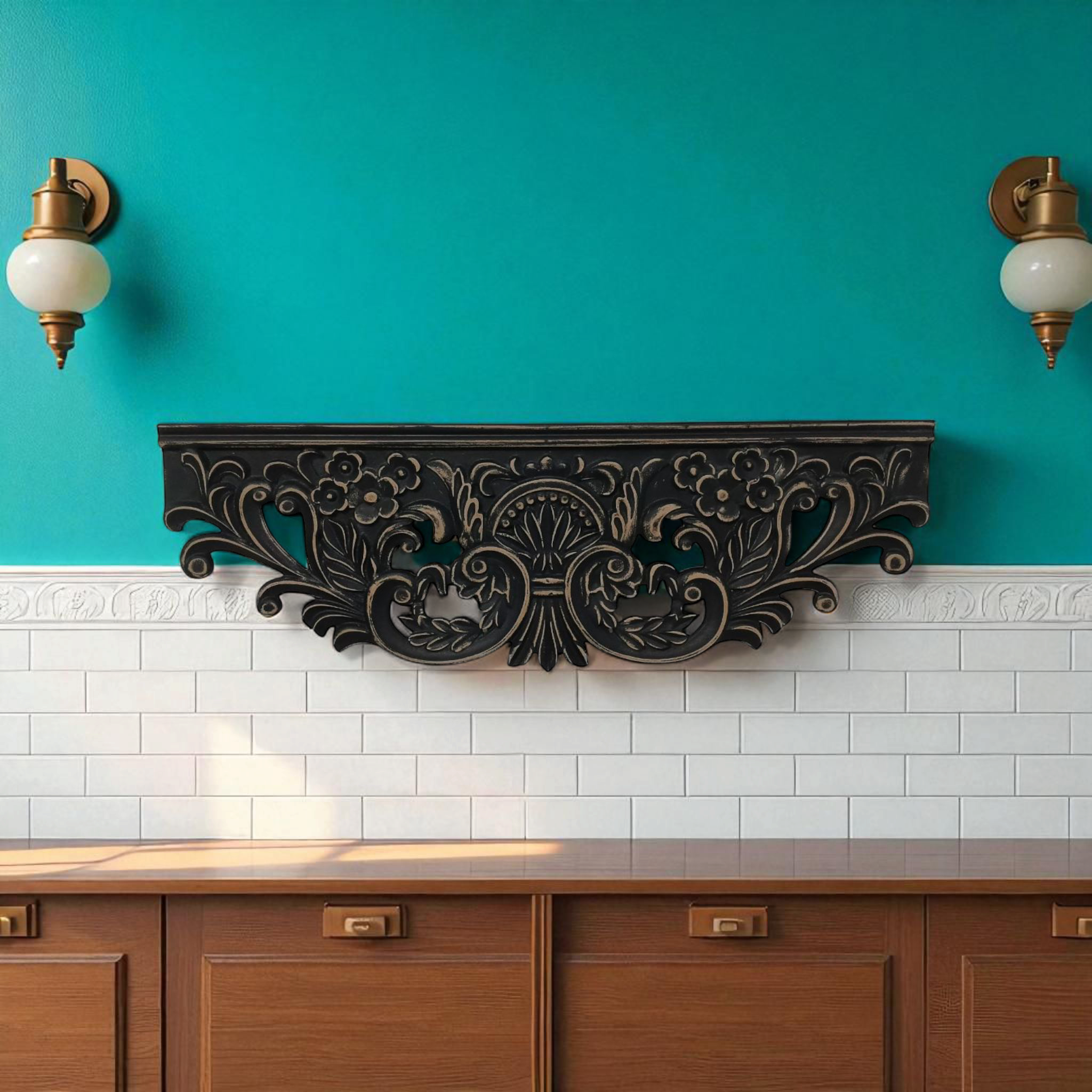 Antique wall shelf